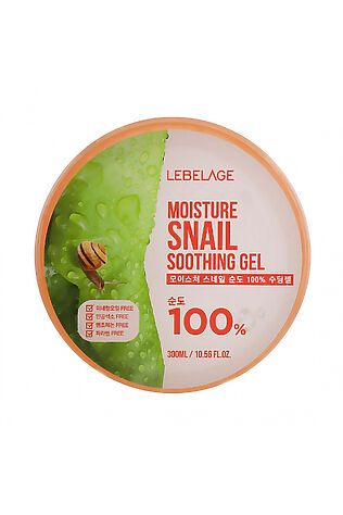 KRISTALLER Lebelage Увлажняющий гель для лица и тела с муцином улитки / Moisture Snail 100% Soothing Gel, 300 мл #1108387