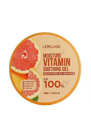 KRISTALLER Lebelage Увлажняющий гель с грейпфрутом / Moisture Vitamin 100% Soothing Gel, 300 мл #1108388