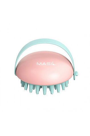 KRISTALLER Masil Массажная щётка для головы / Head Cleaning Massage Brush, розовый #1108398