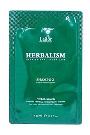 KRISTALLER Lador Шампунь для волос успокаивающий в пробнике / Herbalism Shampoo Pouch, 10 мл #1108449