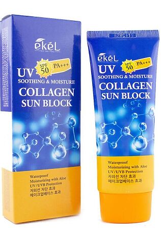 KRISTALLER Ekel Крем солнцезащитный с коллагеном / Soothing & Moisture Collagen Sun Block SPF50/PA+++, 70 мл #1108469