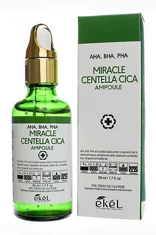 KRISTALLER Ekel Ампульная сыворотка с кислотами / Miracle Centella Cica Ampoule (AHA, BHA, PHA) green, 50 мл #1108472