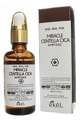 KRISTALLER Ekel Ампульная сыворотка с кислотами / Miracle Centella Cica Ampoule (AHA, BHA, PHA) brown, 50 мл #1108473