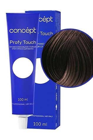 KRISTALLER Concept Profy Touch 3.7 Профессиональный крем-для волос, чёрный шоколад, 100 мл #1108548