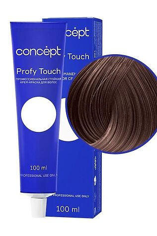 KRISTALLER Concept Profy Touch 6.00 Профессиональный крем-краситель для волос, интенсивный русый, 100 мл #1108561