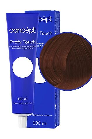 KRISTALLER Concept Profy Touch 6.4 Профессиональный крем-краситель для волос, медно-русый, 100 мл #1108562