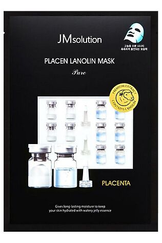 KRISTALLER JMSolution Плацентарная тканевая маска с ланолином / Placen Lanolin Mask Pure, 35 мл #1108644