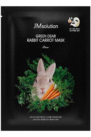 KRISTALLER JMsolution Успокаивающая тканевая маска с экстрактом моркови / Green Dear Rabbit Carrot Mask, 30 мл #1108648