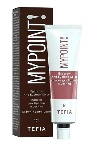 KRISTALLER TEFIA Mypoint Краска для окрашивания ресниц и бровей / Eyebrow And Eyelash Color, коричневый, 25 мл #1108652