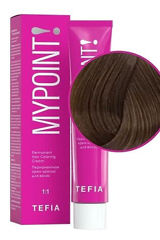 KRISTALLER TEFIA Mypoint 7.0 Перманентная крем-краска для волос / Блондин натуральный, 60 мл #1108658