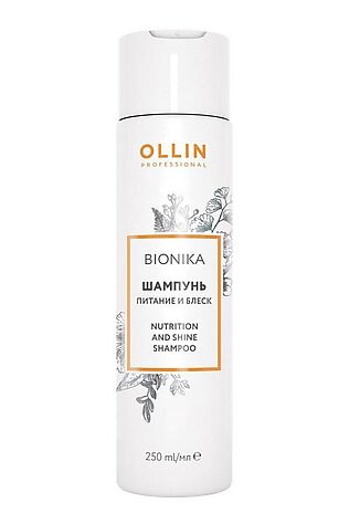 KRISTALLER Ollin Шампунь для волос «Питание и блеск» / BioNika, 250 мл #1108725