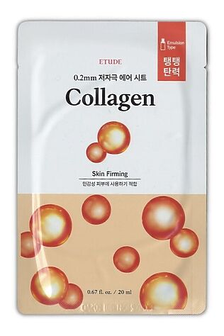 KRISTALLER Etude Тканевая маска для лица с коллагеном / 0.2 Therapy Air Mask Collagen, 20 мл #1108755
