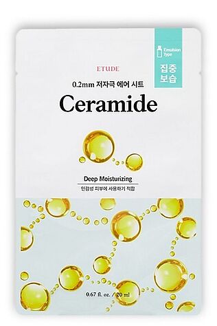 KRISTALLER Etude Тканевая маска для лица с керамидами / 0.2 Therapy Air Mask Ceramide, 20 мл #1108756