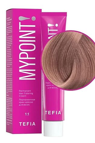 KRISTALLER TEFIA Mypoint 8.6 Перманентная крем-краска для волос / Светлый блондин махагоновый, 60 мл #1108791
