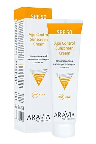 KRISTALLER Aravia Cолнцезащитный антивозрастной крем для лица / Age Control Sunscreen Cream SPF 50, 100 мл #1108820