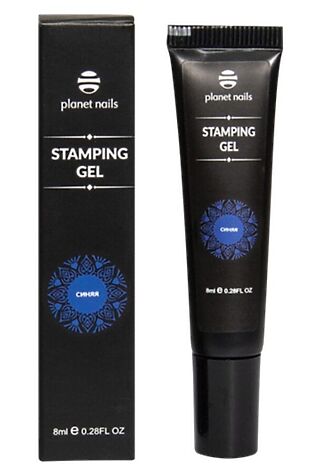 KRISTALLER Planet Nails Гель-краска / Stamping Gel, синий, 8 мл #1108933