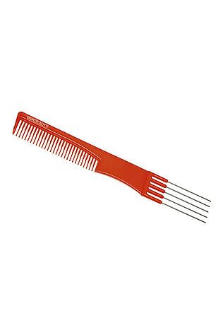 KRISTALLER Dewal Beauty Расческа для начеса с металлическими зубцами DBO6506, оранжевый, 19 см #1108967