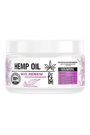 KRISTALLER BeOn Питательная маска для поврежденных волос / Hemp Oil, 350 мл #1108981