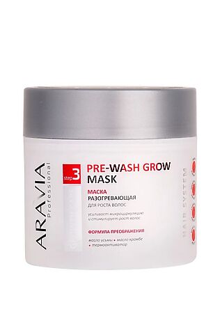 KRISTALLER Aravia Маска разогревающая для роста волос / Pre-Wash Grow Mask, 300 мл #1109001
