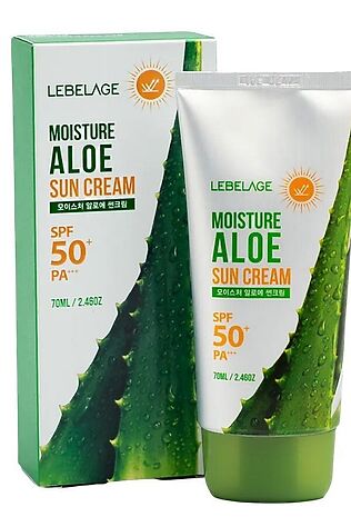 KRISTALLER Lebelage Солнцезащитный крем для лица с экстрактом алоэ / Moisture Aloe Sun Cream SPF50+PA+, 70 мл #1109012