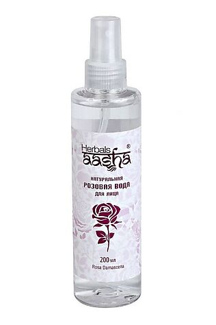 KRISTALLER Aasha Herbals Розовая вода-спрей натуральная, 200 мл #1109052