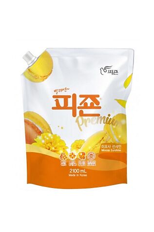 KRISTALLER PIGEON Кондиционер для белья с ароматом мимозы / Corporation Regular Fabric Softener Yellow, 2100 мл #1109075