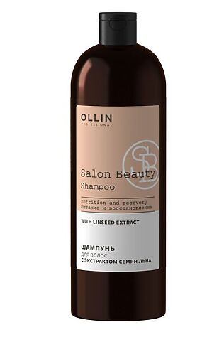 KRISTALLER Ollin Шампунь для волос с экстрактом семян льна / Salon Beauty, 1000 мл #1109129
