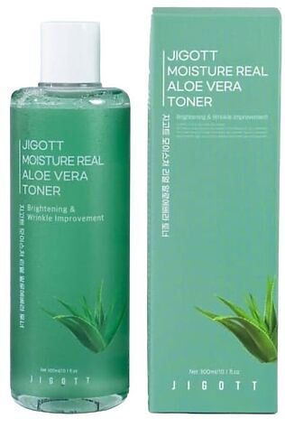 KRISTALLER Jigott Увлажняющий тонер с экстрактом алоэ / Moisture Real Aloe Vera Toner, 300 мл #1109242