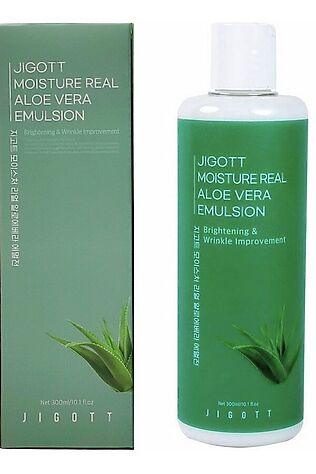 KRISTALLER Jigott Увлажняющая эмульсия с экстрактом алоэ / Moisture Real Aloe Vera Emulsion, 300 мл #1109247