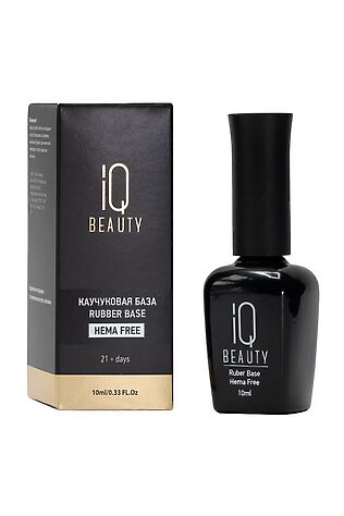 KRISTALLER IQ Beauty Каучуковое базовое покрытие для гель-лака / Rubber Base Hema Free, 10 мл #1109398