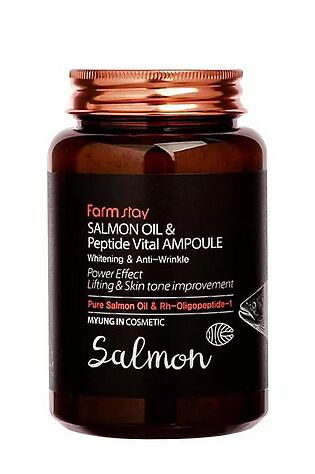 KRISTALLER Farm Stay Ампульная сыворотка для лица с маслом лосося и пептидами / Salmon Oil & Peptide Vital Ampoule, 250 мл #1109587