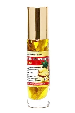 KRISTALLER Banna Жидкий бальзам от тошноты и головной боли с экстрактом ананаса / Oil Balm with Herb Pineapple, 10 г #1109624