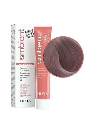 KRISTALLER TEFIA  Ambient 1007 Перманентная крем-краска для волос / Специальный блондин фиолетовый, 60 мл #1109678