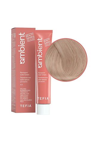 KRISTALLER TEFIA  Ambient 10.37 Перманентная крем-краска для волос / Экстра светлый блондин золотисто-фиолетовый, 60 мл #1109728