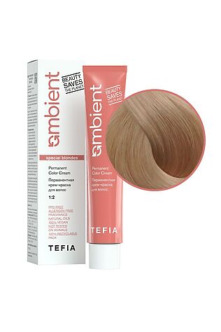 KRISTALLER TEFIA  Ambient 1000 Перманентная крем-краска для волос / Специальный блондин натуральный, 60 мл #1109739