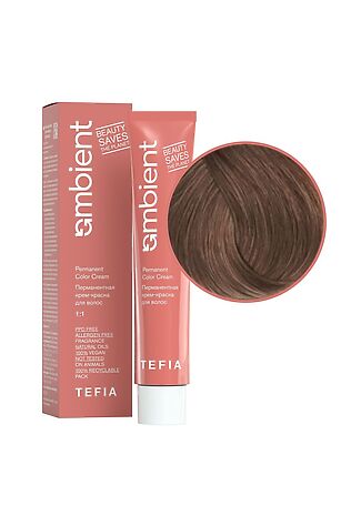 KRISTALLER TEFIA  Ambient 8.00 Перманентная крем-краска для волос / Светлый блондин интенсивный натуральный, 60 мл #1109763