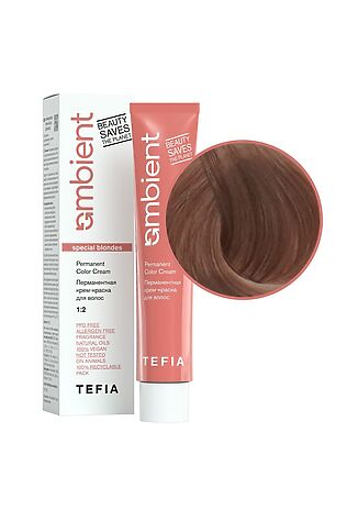 KRISTALLER TEFIA  Ambient 1008 Перманентная крем-краска для волос / Специальный блондин коричневый, 60 мл #1109768