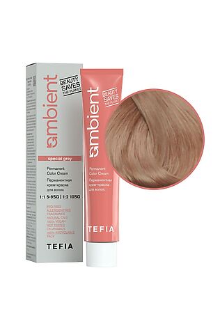 KRISTALLER TEFIA  Ambient 10.830 Перманентная крем-краска для волос / Экстра светлый блондин коричнево-золотистый для седых волос, 60 мл #1109778