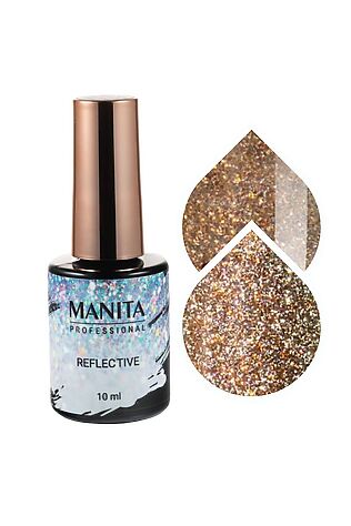 KRISTALLER Manita Professional Гель-лак для ногтей светоотражающий с хлопьями юки / Multichrome Reflective №03, 10 мл #1109828