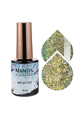 KRISTALLER Manita Professional Гель-лак для ногтей светоотражающий с хлопьями юки / Multichrome Reflective №05, 10 мл #1109830
