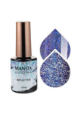KRISTALLER Manita Professional Гель-лак для ногтей светоотражающий с хлопьями юки / Multichrome Reflective №09, 10 мл #1109880