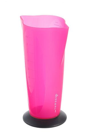 KRISTALLER Dewal Мерный стакан прорезиненный с 2 носиками T-004fuchsia, 250 мл #1109909