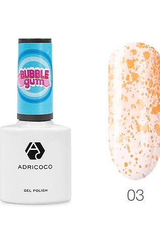KRISTALLER ADRICOCO Гель-лак для ногтей с цветной неоновой слюдой / Bubble Gum №03, веселый мандарин, 8 мл #1109923