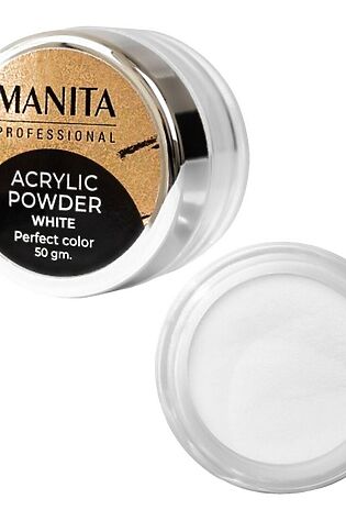 KRISTALLER Manita Professional Акриловая пудра мелкодисперсная «White», 50 г #1109956