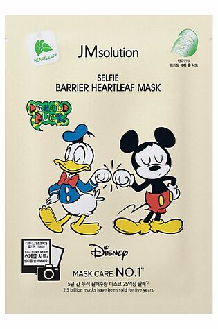 KRISTALLER JMsolution Маска тканевая успокаивающая с экстрактом хауттюйнии / Disney Collection Selfie Barrier Heartleaf Mask, 30 мл #1109965