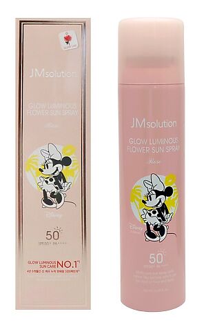 KRISTALLER Jmsolution Увлажняющий солнцезащитный спрей с экстрактом розы / Glow Luminous Flower Sun Spray Rose SPF50+/PA++++ Disney Mini, 180 мл #1109969
