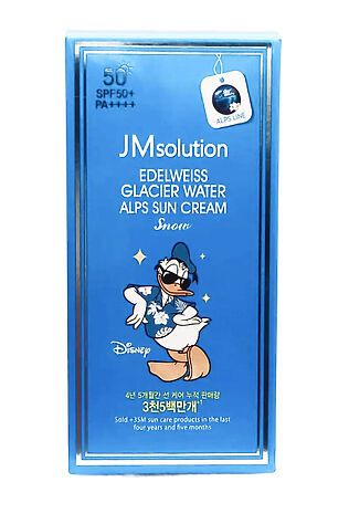 KRISTALLER Jmsolution Охлаждающий солнцезащитный крем / Edelweiss Glacier Water Alps Moist Suncream Snow SPF50+/PA++++ Disney Donald Duck, 50 мл #1109976
