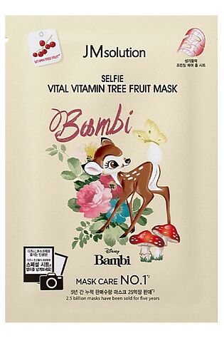 KRISTALLER JMSolution Маска тканевая с экстрактом облепихи / Disney Collection SELFIE VITAL Vitamin Tree Fruit Mask, 30 мл #1109996