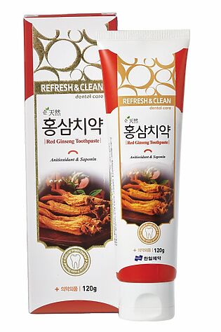 KRISTALLER Hanil Зубная паста с красным женьшенем / Refresh & Clean Dental Clean Red Ginseng toothpaste, 120 г #1110008
