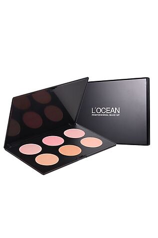 KRISTALLER L’ocean Профессиональная палетка румян 6 оттенков / Hole Blusher, 10 г x 6 #1110042